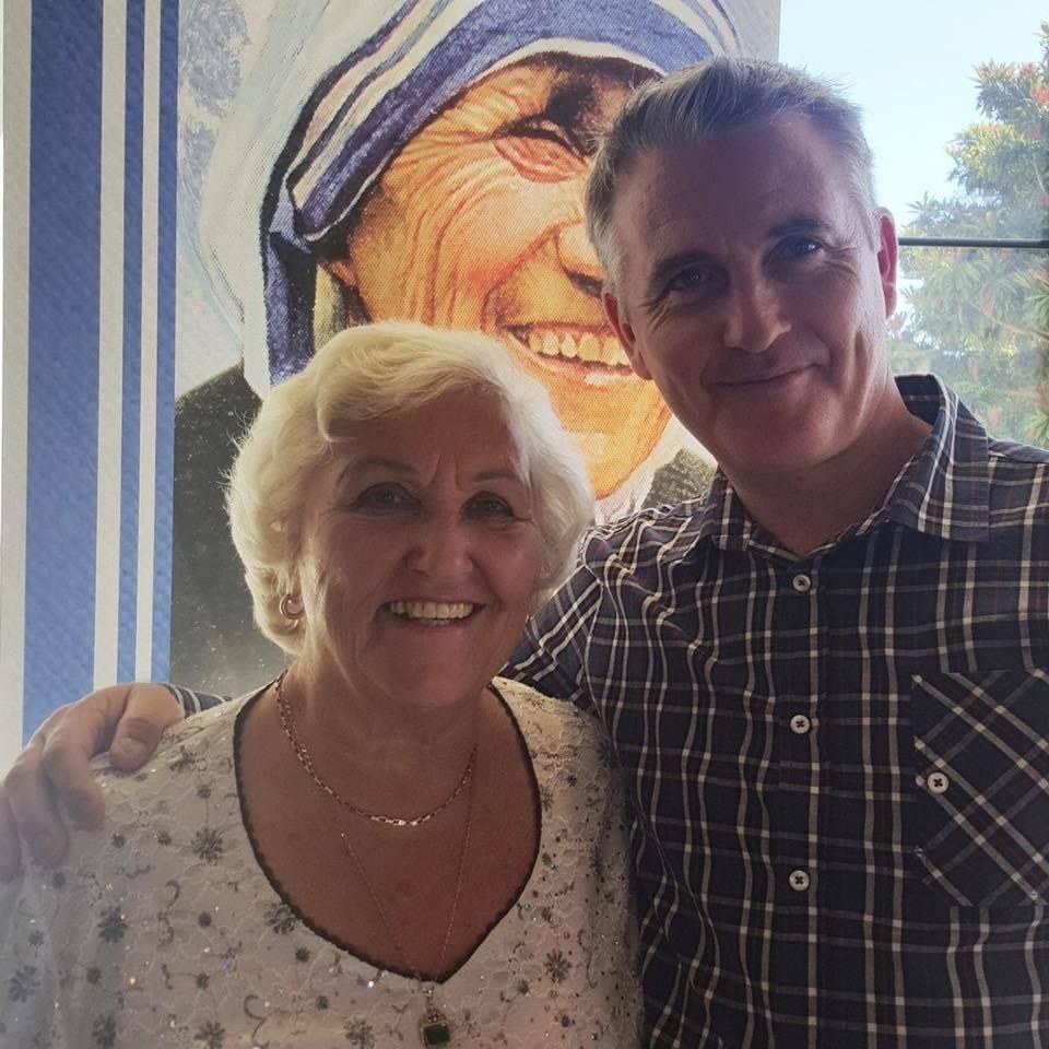 Andrew Devlin with his mother, Ann